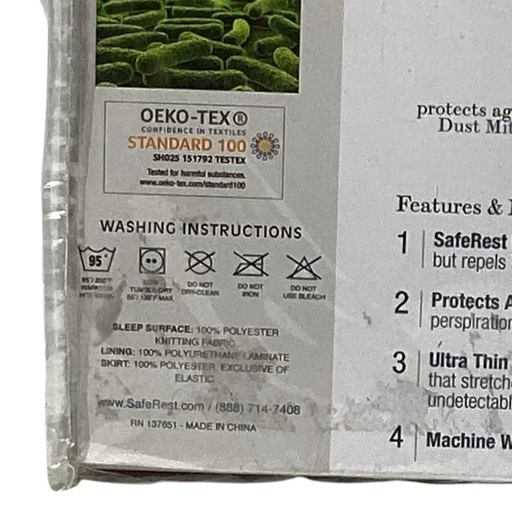 SafeRest: Classic Plus Mattress Protector, Size Twin XL